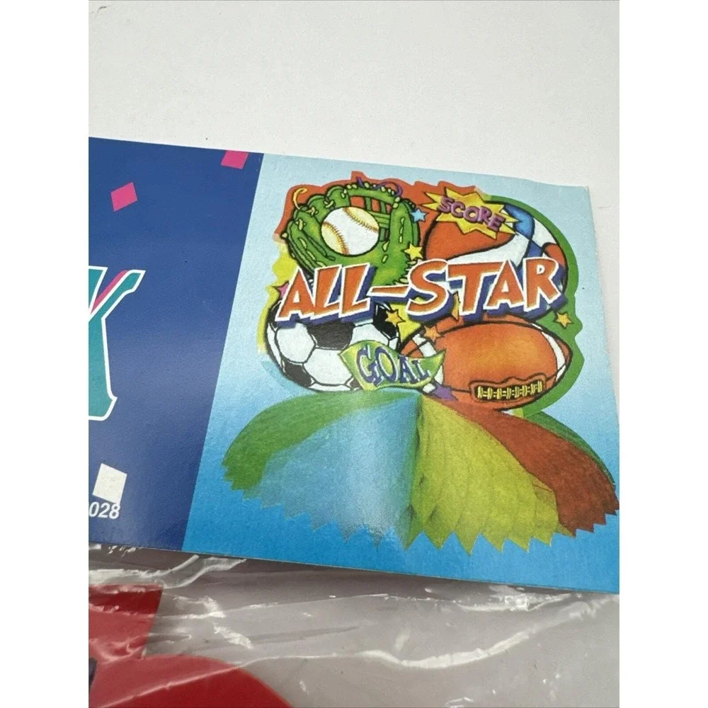 Vintage Lot of 3 All Star Race Car Deluxe Honeycomb Table Birthday Table Decor‎
